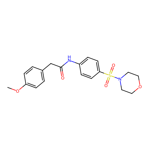 2-(4-methoxyphenyl)-N-[4-(morpholin-4-ylsulfonyl)phenyl]acetamide structure