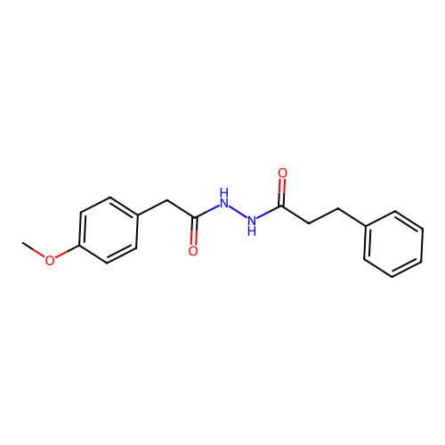 N'-[(4-methoxyphenyl)acetyl]-3-phenylpropanohydrazide structure