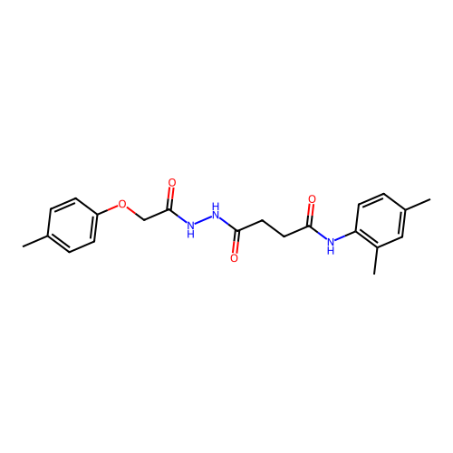 N-(2,4-dimethylphenyl)-4-{2-[(4-methylphenoxy)acetyl]hydrazino}-4-oxobutanamide structure