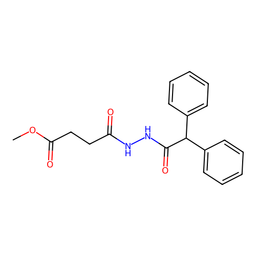 Methyl 4-[2-(diphenylacetyl)hydrazinyl]-4-oxobutanoate structure