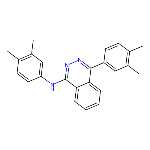 N,4-bis(3,4-dimethylphenyl)phthalazin-1-amine structure