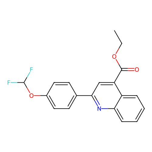 Ethyl 2-[4-(difluoromethoxy)phenyl]quinoline-4-carboxylate structure