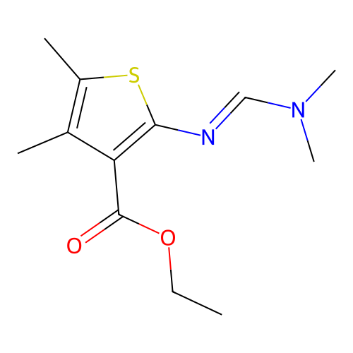 Ethyl 2-{[(dimethylamino)methylidene]amino}-4,5-dimethylthiophene-3-carboxylate structure