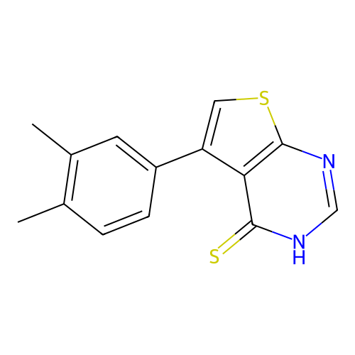5-(3,4-dimethylphenyl)thieno[2,3-d]pyrimidine-4(3H)-thione structure