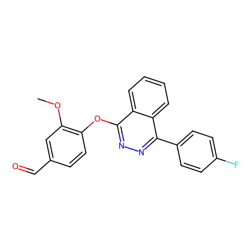 4-{[4-(4-Fluorophenyl)phthalazin-1-yl]oxy}-3-methoxybenzaldehyde structure
