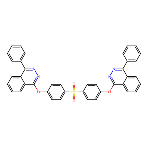 1-Phenyl-4-[4-[4-(4-phenylphthalazin-1-yl)oxyphenyl]sulfonylphenoxy]phthalazine structure