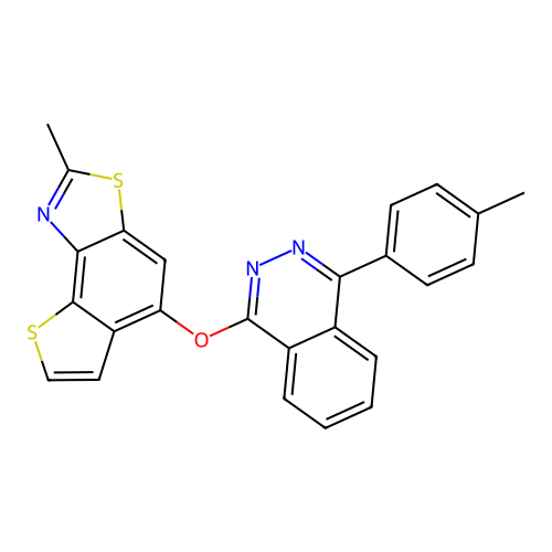 2-Methyl-5-[4-(4-methylphenyl)phthalazin-1-yl]oxythieno[2,3-e][1,3]benzothiazole structure