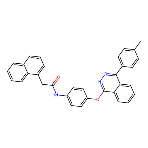 2-(naphthalen-1-yl)-N-(4-((4-(p-tolyl)phthalazin-1-yl)oxy)phenyl)acetamide structure