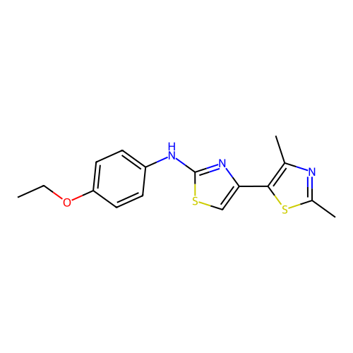 4-(2,4-dimethyl-1,3-thiazol-5-yl)-N-(4-ethoxyphenyl)-1,3-thiazol-2-amine structure