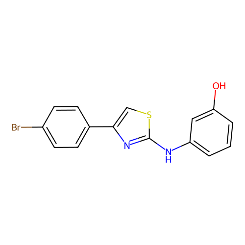3-{[4-(4-Bromophenyl)-1,3-thiazol-2-yl]amino}phenol structure