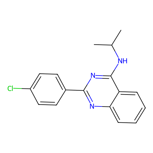 2-(4-chlorophenyl)-N-(propan-2-yl)quinazolin-4-amine structure