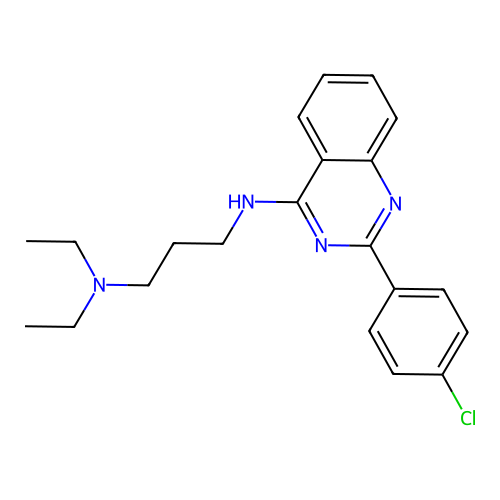 (3-{[2-(4-Chlorophenyl)quinazolin-4-yl]amino}propyl)diethylamine structure