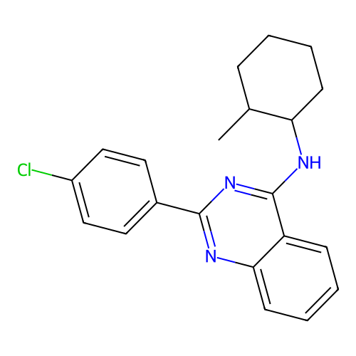 2-(4-chlorophenyl)-N-(2-methylcyclohexyl)quinazolin-4-amine structure