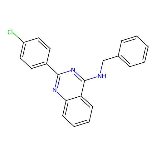 N-benzyl-2-(4-chlorophenyl)quinazolin-4-amine structure