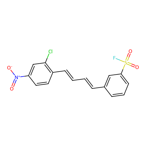 3-(4-(2-Chloro-4-nitrophenyl)buta-1,3-dien-1-yl)benzene-1-sulfonyl fluoride structure