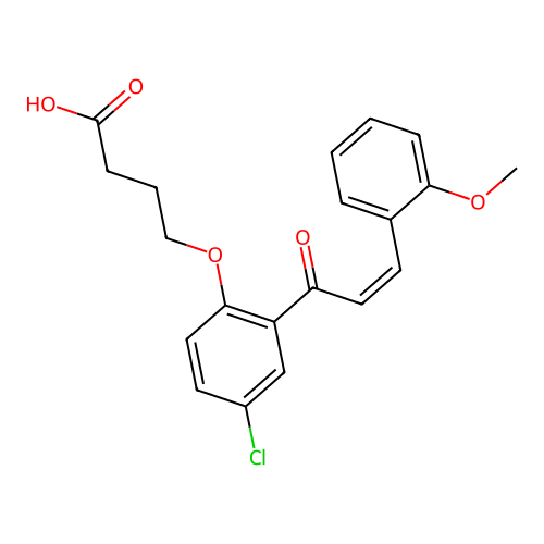 Butyric acid, 4-(4-chloro-2-(o-methoxycinnamoyl)phenoxy)- structure
