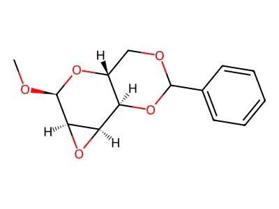 Methyl 2,3-anhydro-4,6-O-benzylidenehexopyranoside structure