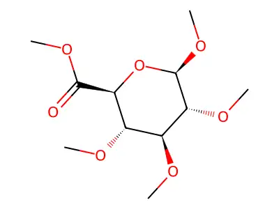 Methyl 3,4,5,6-tetramethoxytetrahydropyran-2-carboxylate structure