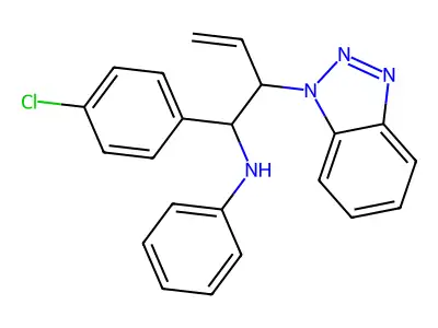 N-[2-(1H-1,2,3-Benzotriazol-1-yl)-1-(4-chlorophenyl)but-3-en-1-yl]aniline structure