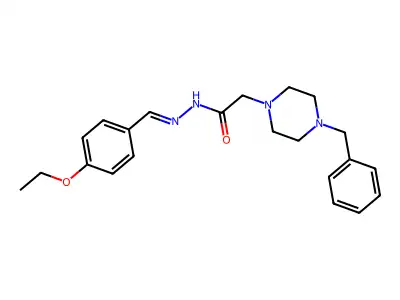 2-(4-Benzyl-1-piperazinyl)-N'-(4-ethoxybenzylidene)acetohydrazide structure