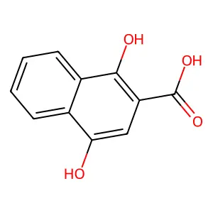 1,4-二羟基-2-萘甲酸 structure