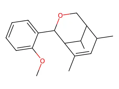 4-(2-Methoxyphenyl)-6,8,9-trimethyl-3-oxabicyclo[3.3.1]non-6-ene structure