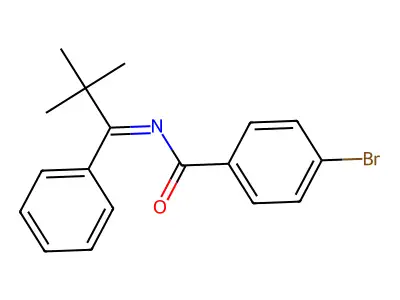 4-bromo-N-(2,2-dimethyl-1-phenylpropylidene)benzamide structure