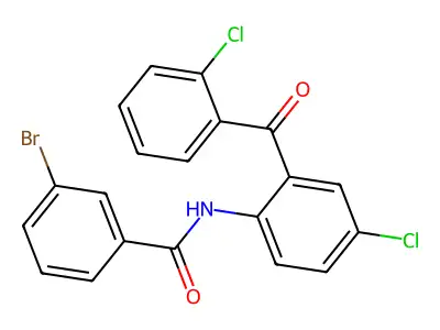 3-bromo-N-[4-chloro-2-(2-chlorobenzoyl)phenyl]benzamide structure