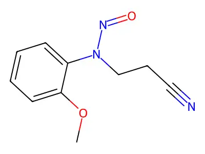 N-(2-cyanoethyl)-N-(2-methoxyphenyl)nitrous amide structure