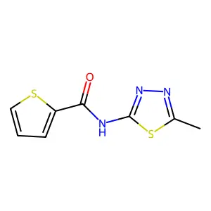 N-(5-methyl-1,3,4-thiadiazol-2-yl)thiophene-2-carboxamide structure