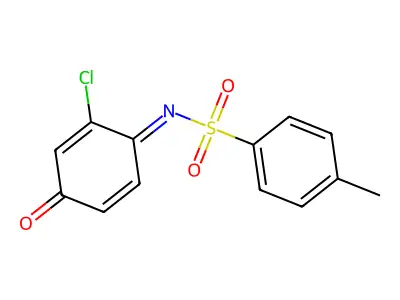 N-(2-chloro-4-oxocyclohexa-2,5-dien-1-ylidene)-4-methylbenzenesulfonamide structure
