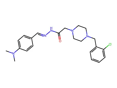 2-(4-(2-CL-BENZYL)-1-PIPERAZINYL)N'-(4-(DIMETHYLAMINO)BENZYLIDENE)ACETOHYDRAZIDE structure