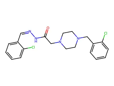 N'-(2-Chlorobenzylidene)-2-(4-(2-chlorobenzyl)-1-piperazinyl)acetohydrazide structure