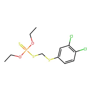 Phosphorodithioic acid, (((3,4-dichlorophenyl)thio)methyl) O,O-diethyl ester structure