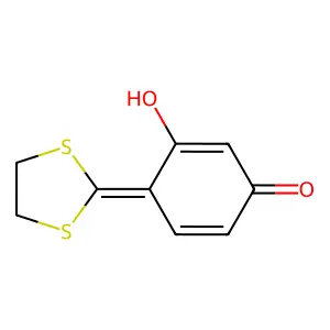4-(1,3-Dithiolan-2-ylidene)-3-hydroxycyclohexa-2,5-dien-1-one structure