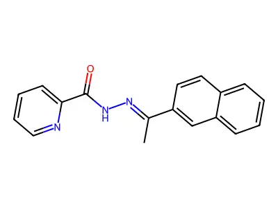 (Z)-N'-(1-(naphthalen-2-yl)ethylidene)picolinohydrazide structure