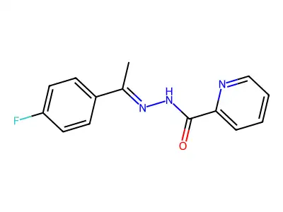 N-[(Z)-1-(4-fluorophenyl)ethylideneamino]pyridine-2-carboxamide structure