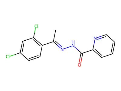 (Z)-N'-(1-(2,4-dichlorophenyl)ethylidene)picolinohydrazide structure