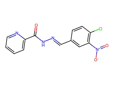 N'-[(E)-(4-chloro-3-nitrophenyl)methylidene]pyridine-2-carbohydrazide structure