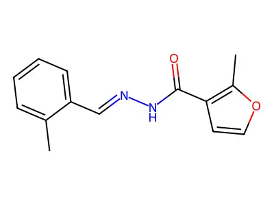 2-methyl-N'-[(E)-(2-methylphenyl)methylidene]furan-3-carbohydrazide structure