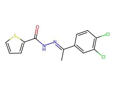 (Z)-N'-(1-(3,4-dichlorophenyl)ethylidene)thiophene-2-carbohydrazide structure