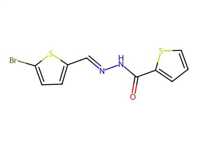 N-[(5-bromothiophen-2-yl)methylideneamino]thiophene-2-carboxamide structure