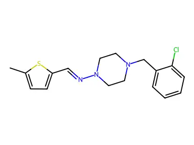 4-(2-Chlorobenzyl)-N-((5-methyl-2-thienyl)methylene)-1-piperazinamine structure