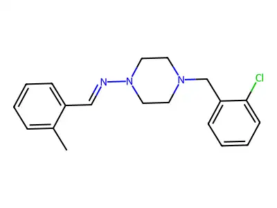 4-(2-Chlorobenzyl)-N-(2-methylbenzylidene)-1-piperazinamine structure