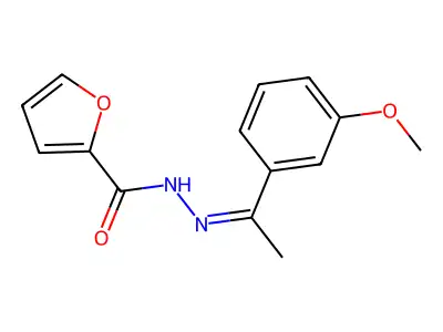 N'-[(1E)-1-(3-methoxyphenyl)ethylidene]furan-2-carbohydrazide structure