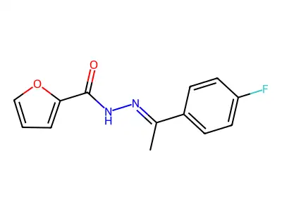 (Z)-N'-(1-(4-fluorophenyl)ethylidene)furan-2-carbohydrazide structure