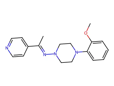 4-(2-methoxyphenyl)-N-[(E)-1-(4-pyridinyl)ethylidene]-1-piperazinamine structure