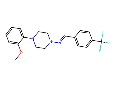 N-(4-(2-Methoxyphenyl)-1-piperazinyl)-N-(4-(trifluoromethyl)benzylidene)amine structure