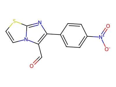 6-(4-Nitro-phenyl)-imidazo[2,1-b]thiazole-5-carboxaldehyde structure