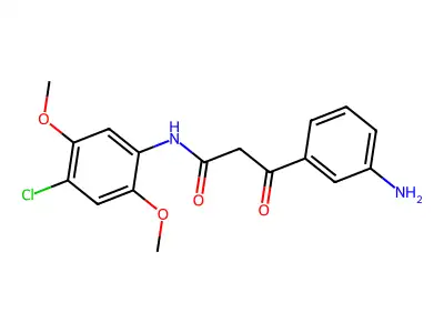 3-(m-Aminophenyl)-N-(4-chloro-2,5-dimethoxyphenyl)-3-oxopropionamide structure
